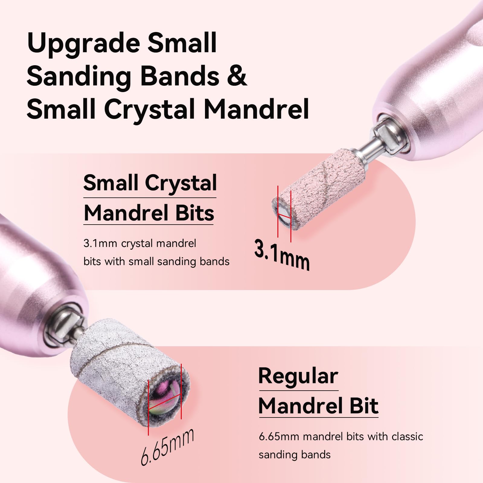 Makartt nail drill bands 180-grit fine for natural nail finish and cuticle work