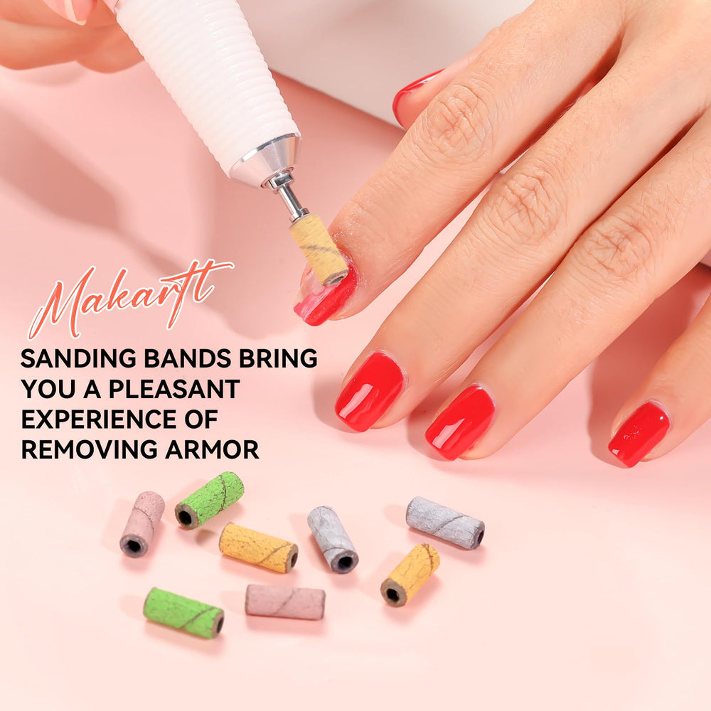 Makartt compact case keeps bands organized for portable manicures.