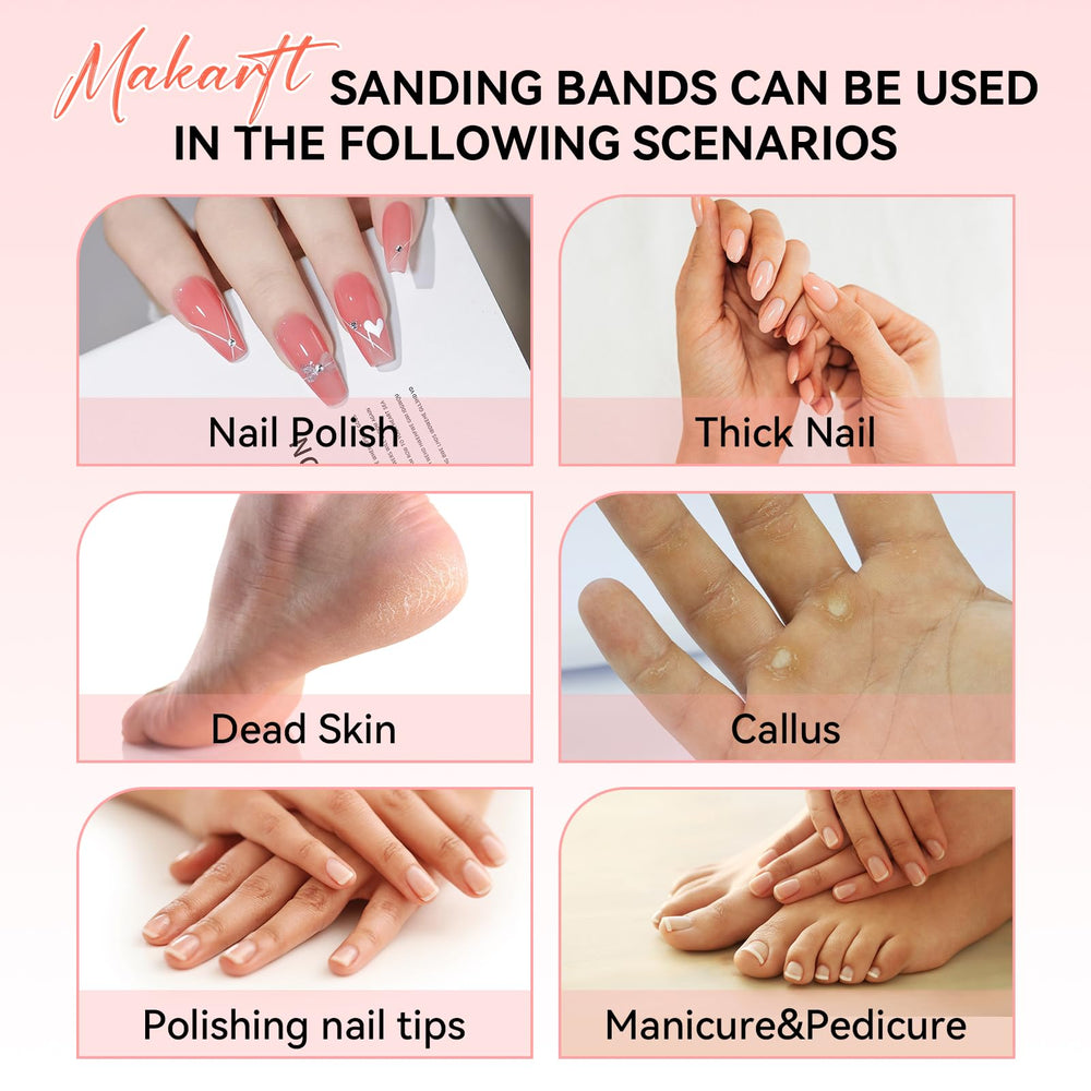 Makartt professional-use sanding bands deliver versatile filing and polishing results.