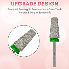 Makartt nail drill bit cross teeth design speeds gel removal with smoother cuticle cleaning