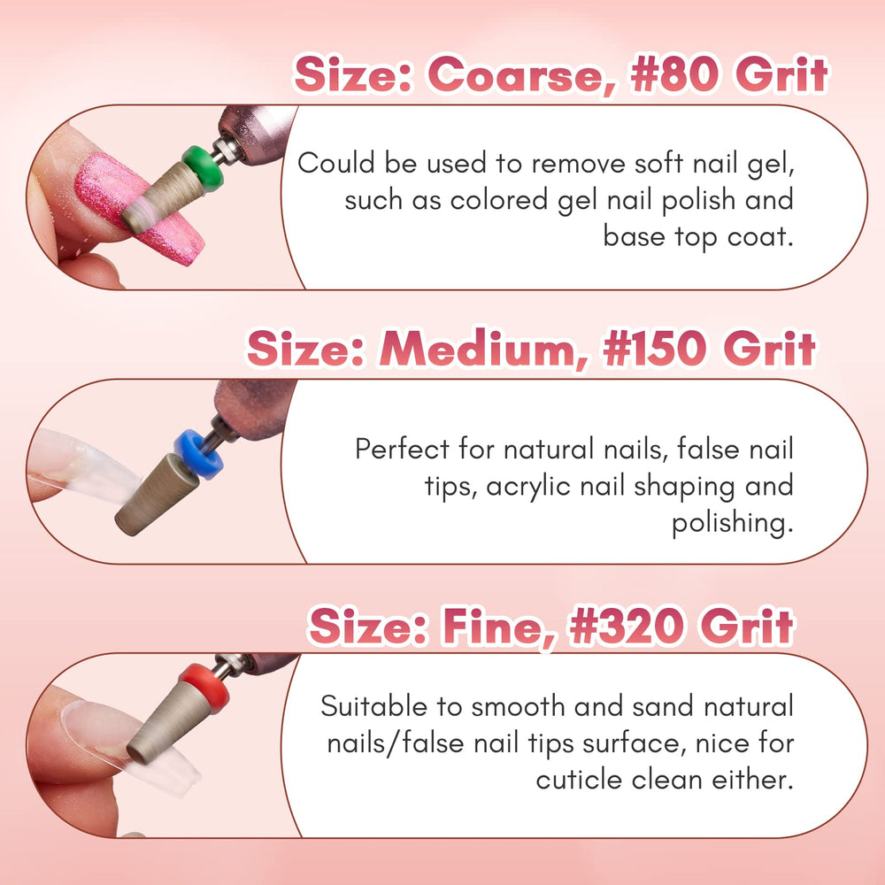 Makartt #320 grit cuticle buffer smooths the nail bed