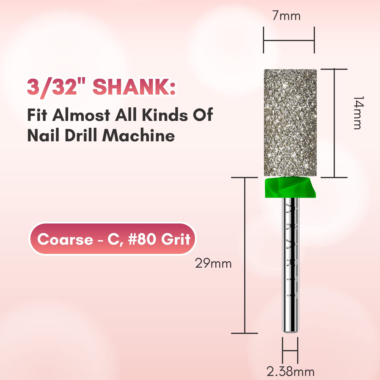 Makartt 3/32-inch shank fits most drills for versatility.