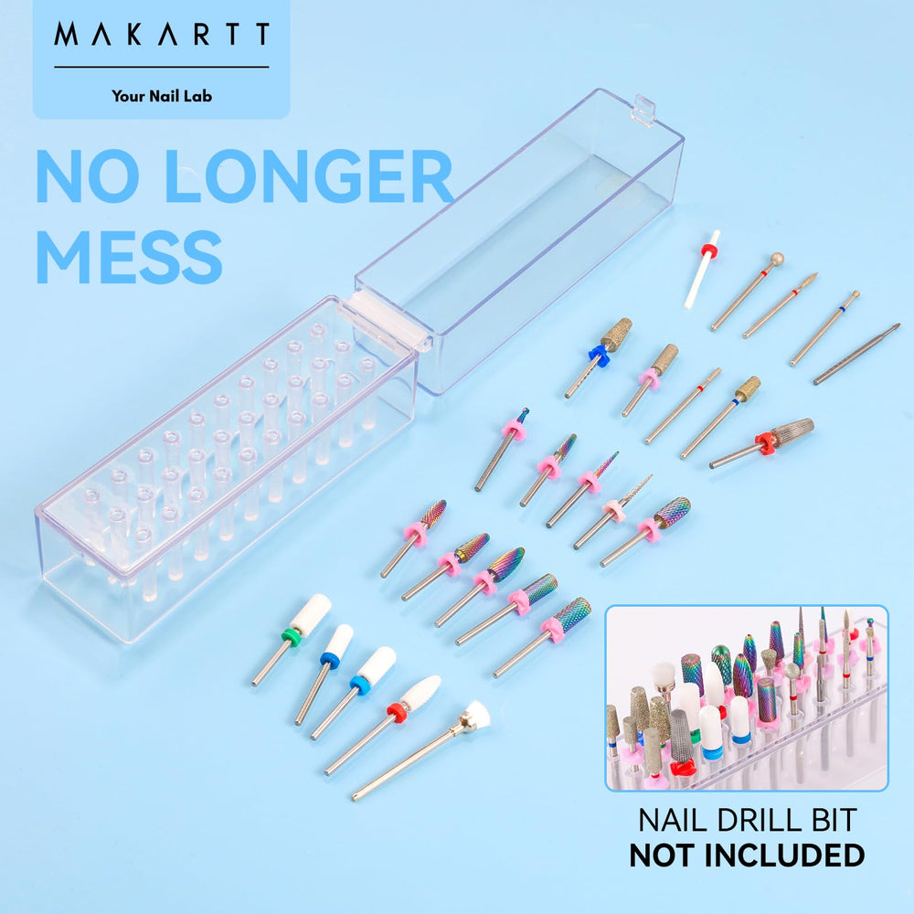Makartt nail drill bits holder dustproof cover protects bits during use