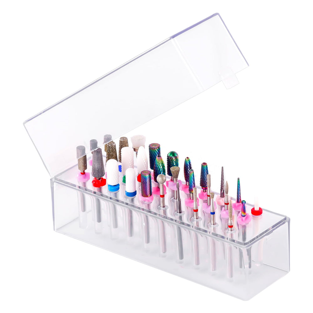 Makartt nail drill bits holder front view shows organized storage for quick manicures