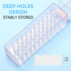 Makartt nail drill bits holder top open reveals 30-hole capacity for efficient setup
