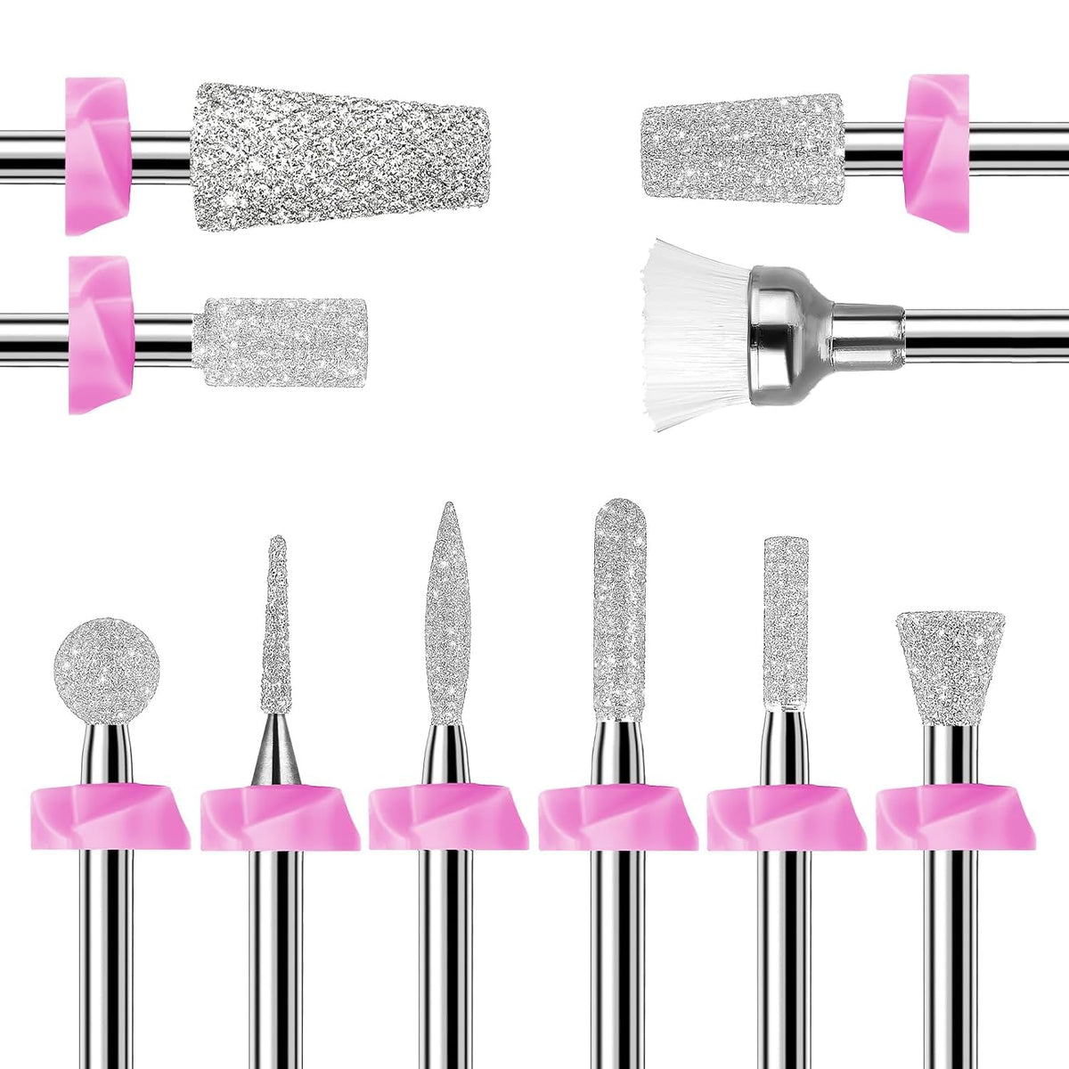Makartt Nail Drill Bits tapered barrel cross teeth for fast cuticle prep and shaping
