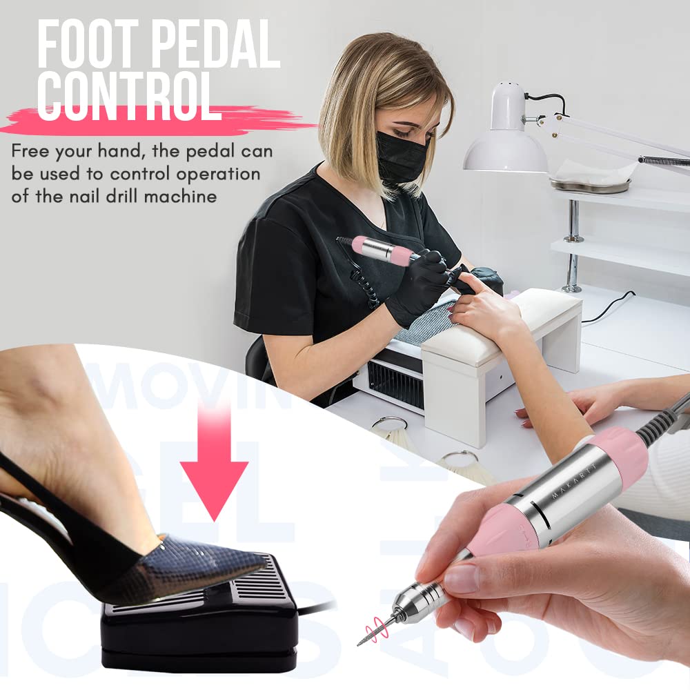 Makartt pink E File used for buffering and polishing nails.
