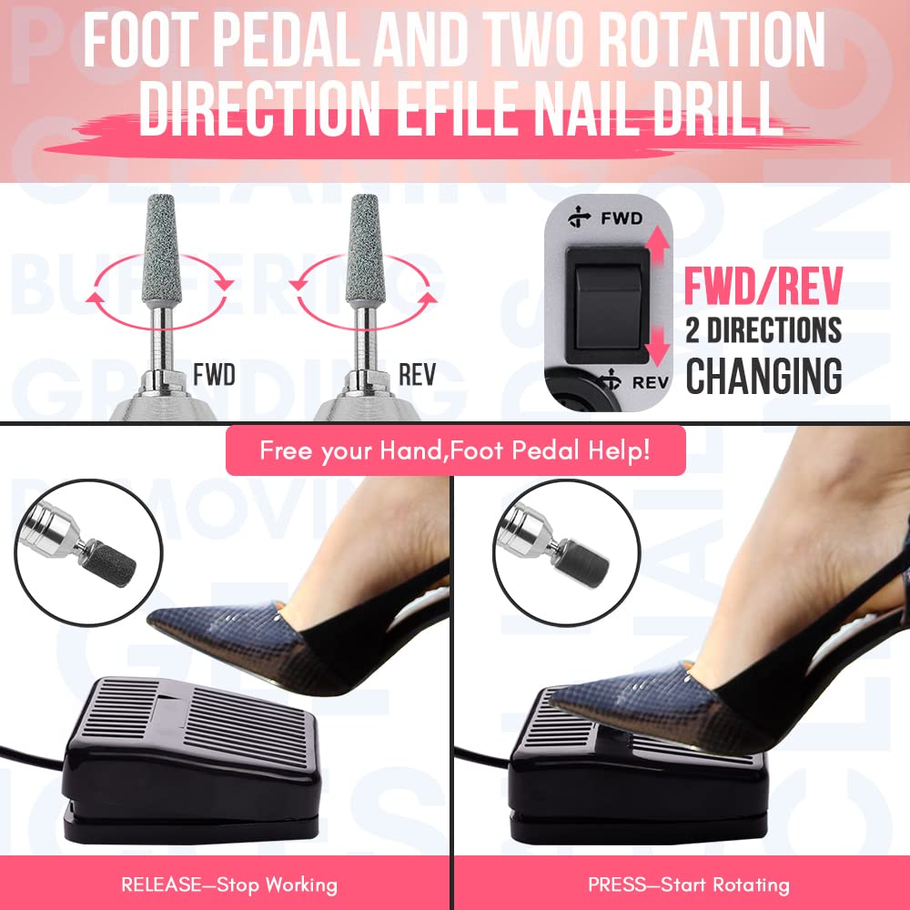 Makartt pink E File ventilation reduces heat for comfortable sessions.