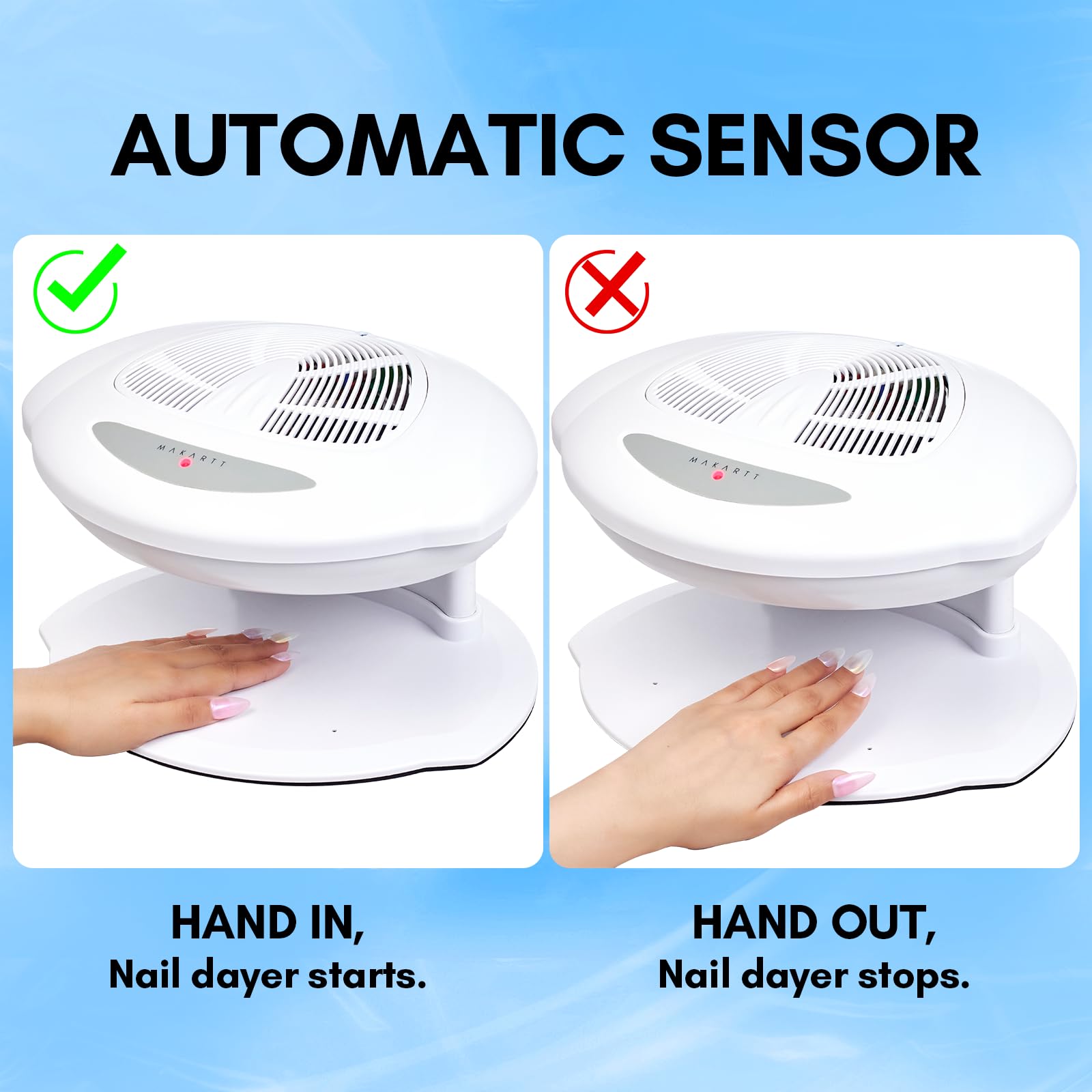 Makartt nail-dryer-cool-air cool wind dries regular polish evenly