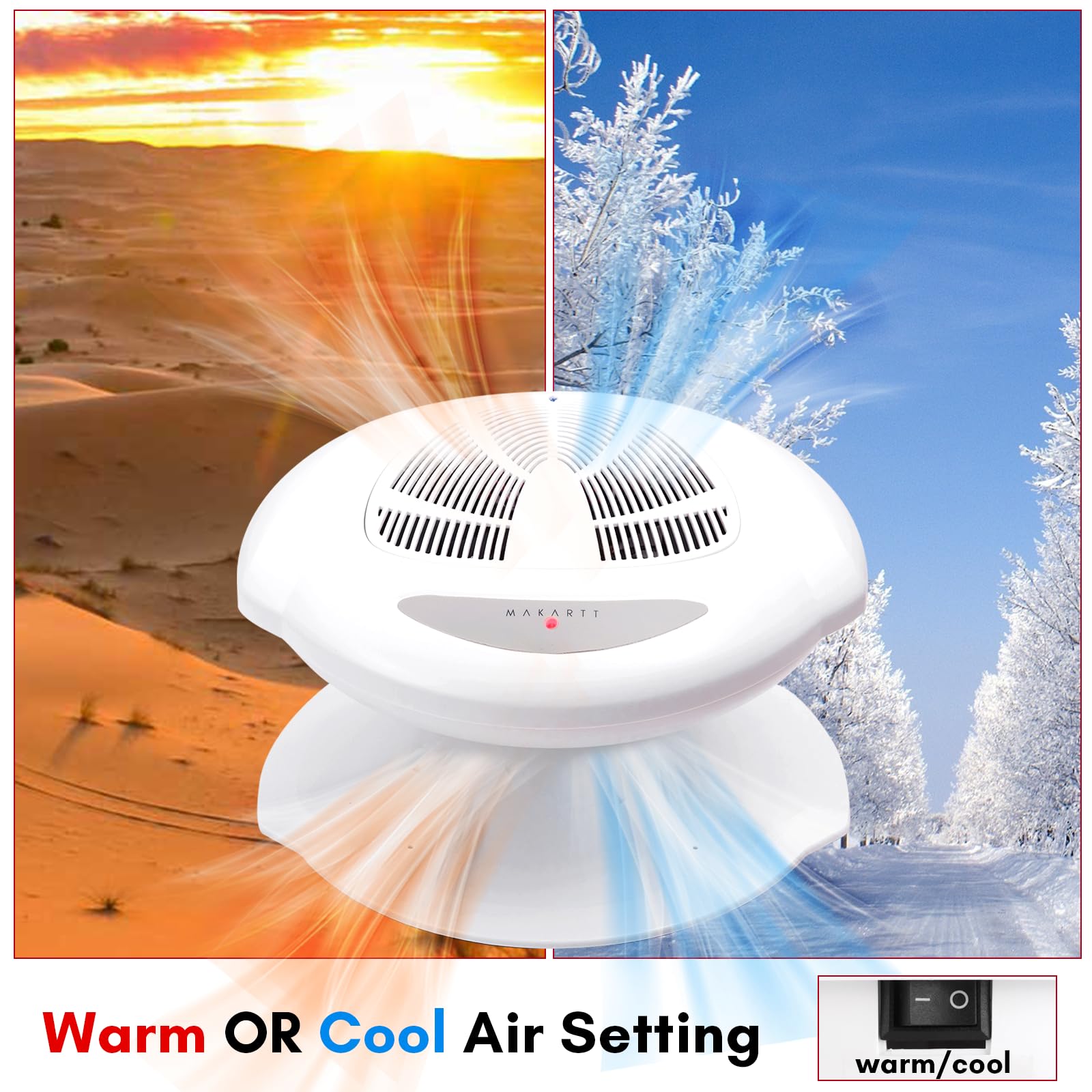 Makartt nail-dryer-warm-air warm mode adds year-round comfort