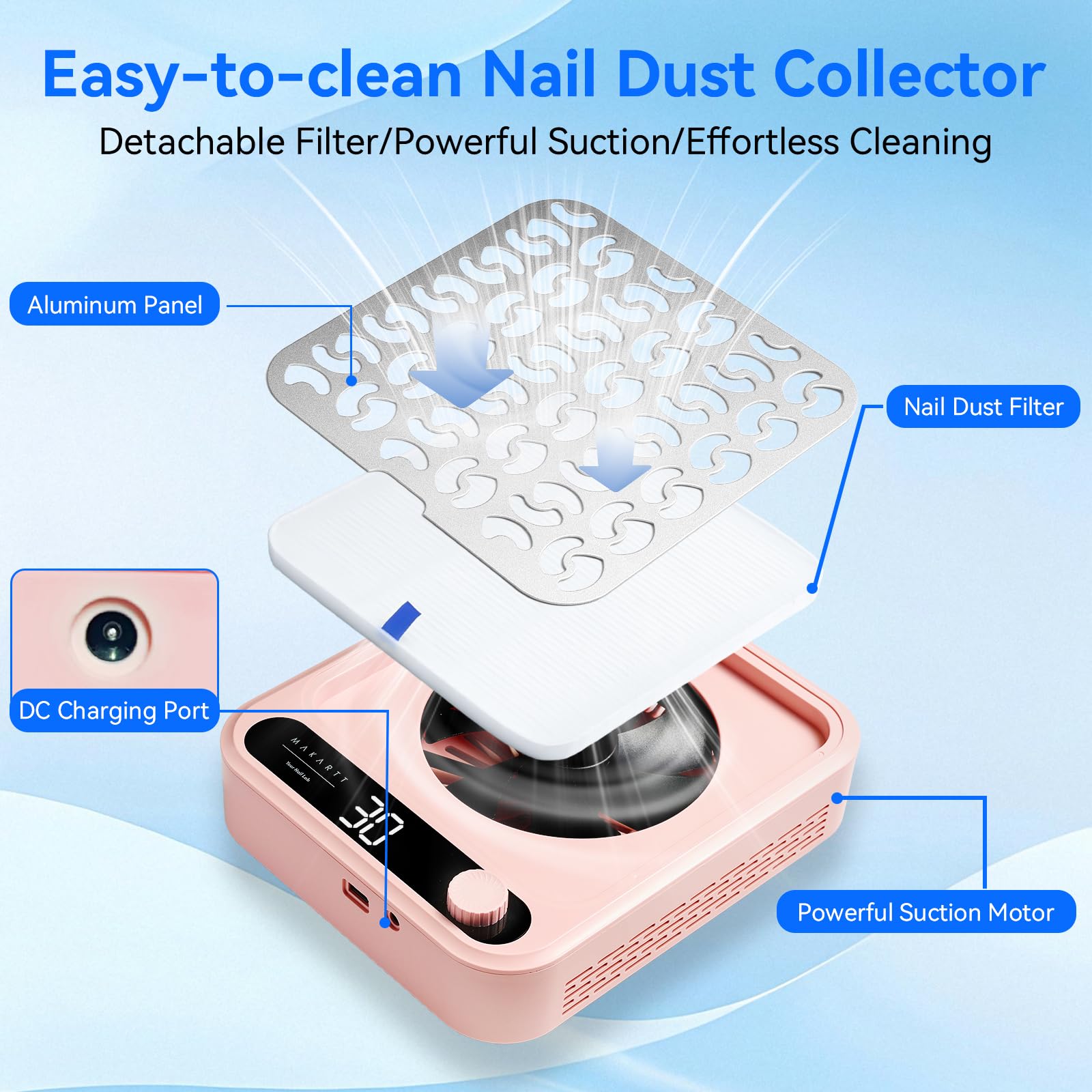 Makartt pink design complements stylish salon stations and home setups.