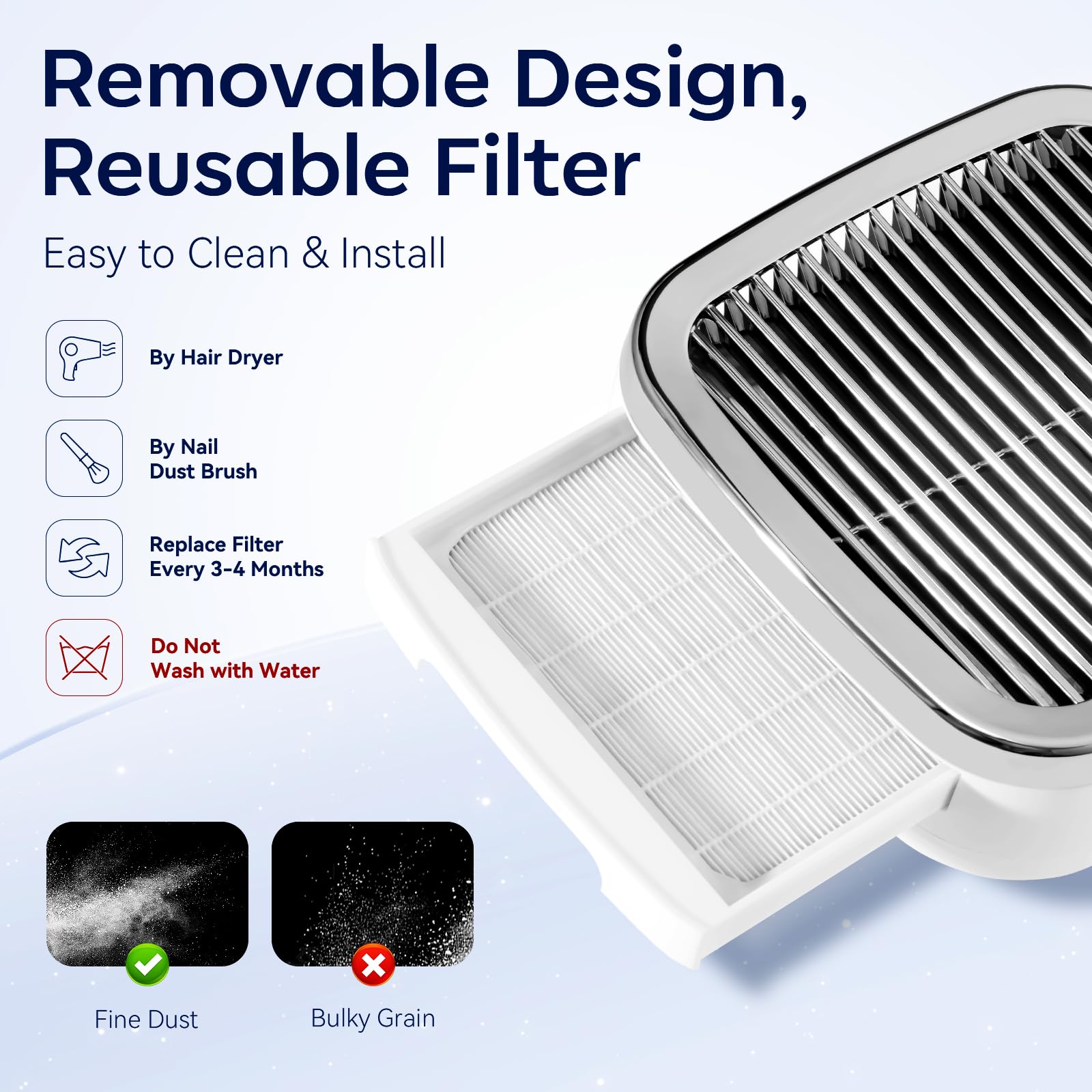 Makartt Nail Dust Collector side vents enabling steady airflow during sessions