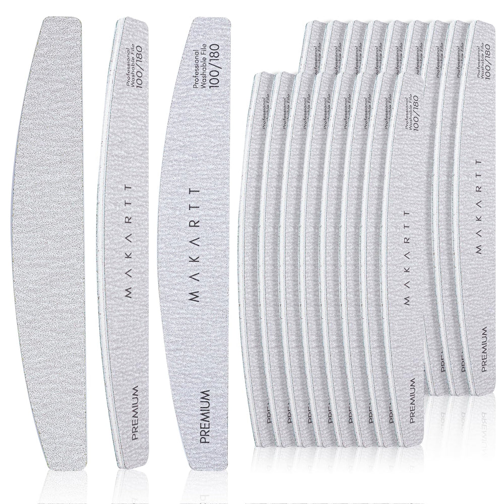 Makartt dual-sided nail file with 100/180 grit for quick shaping and smoothing