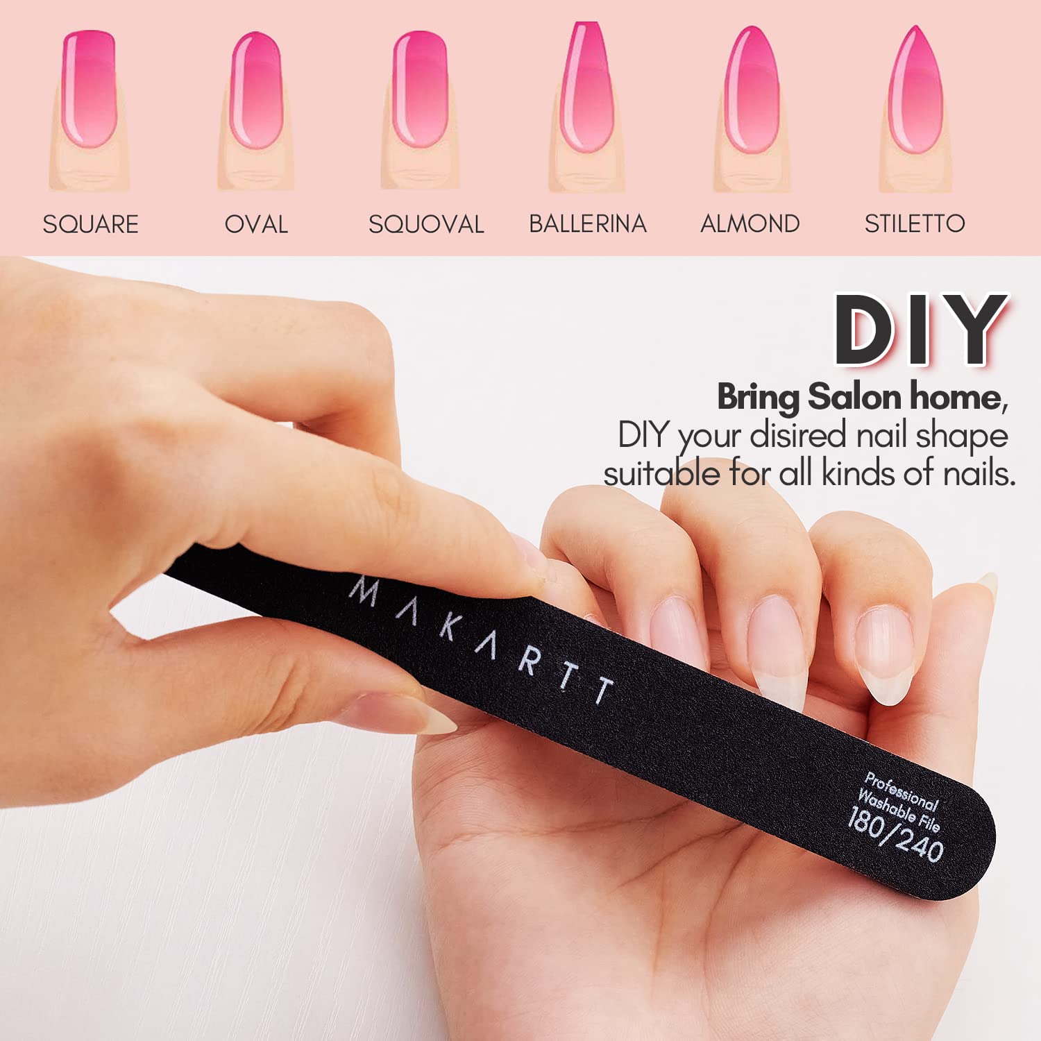 Makartt nail file travel-friendly kit fits easily in your bag.