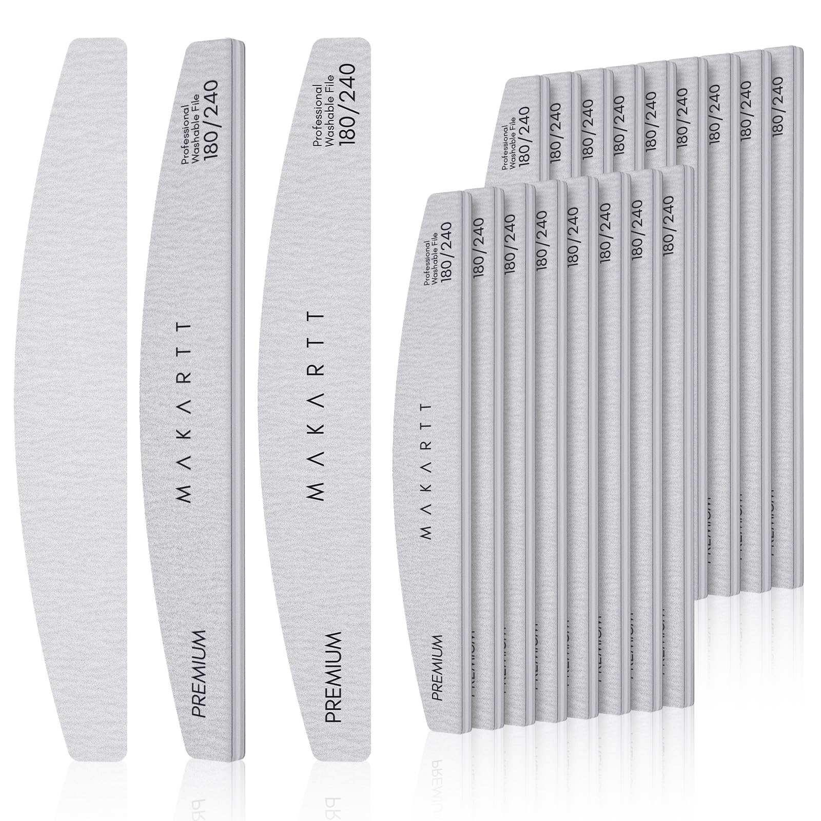 Makartt nail files bulk-pack 20pcs, ideal for busy salons and home manis.