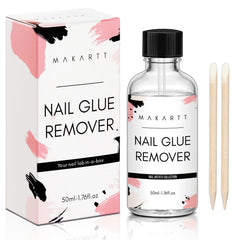 Makartt Nail Glue Remover 50ml bottle enabling quick acrylic and press-on removal.