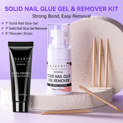 Makartt nail glue remover solid formula enables quick, gentle removal.