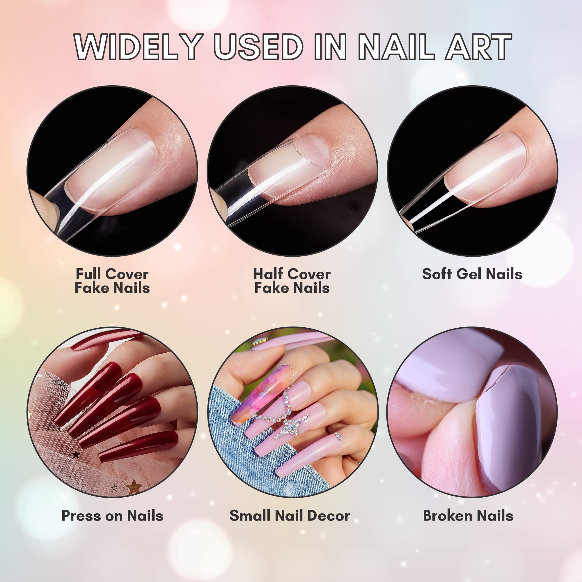 Makartt nail glue tube closeup highlights precise control for clean application.