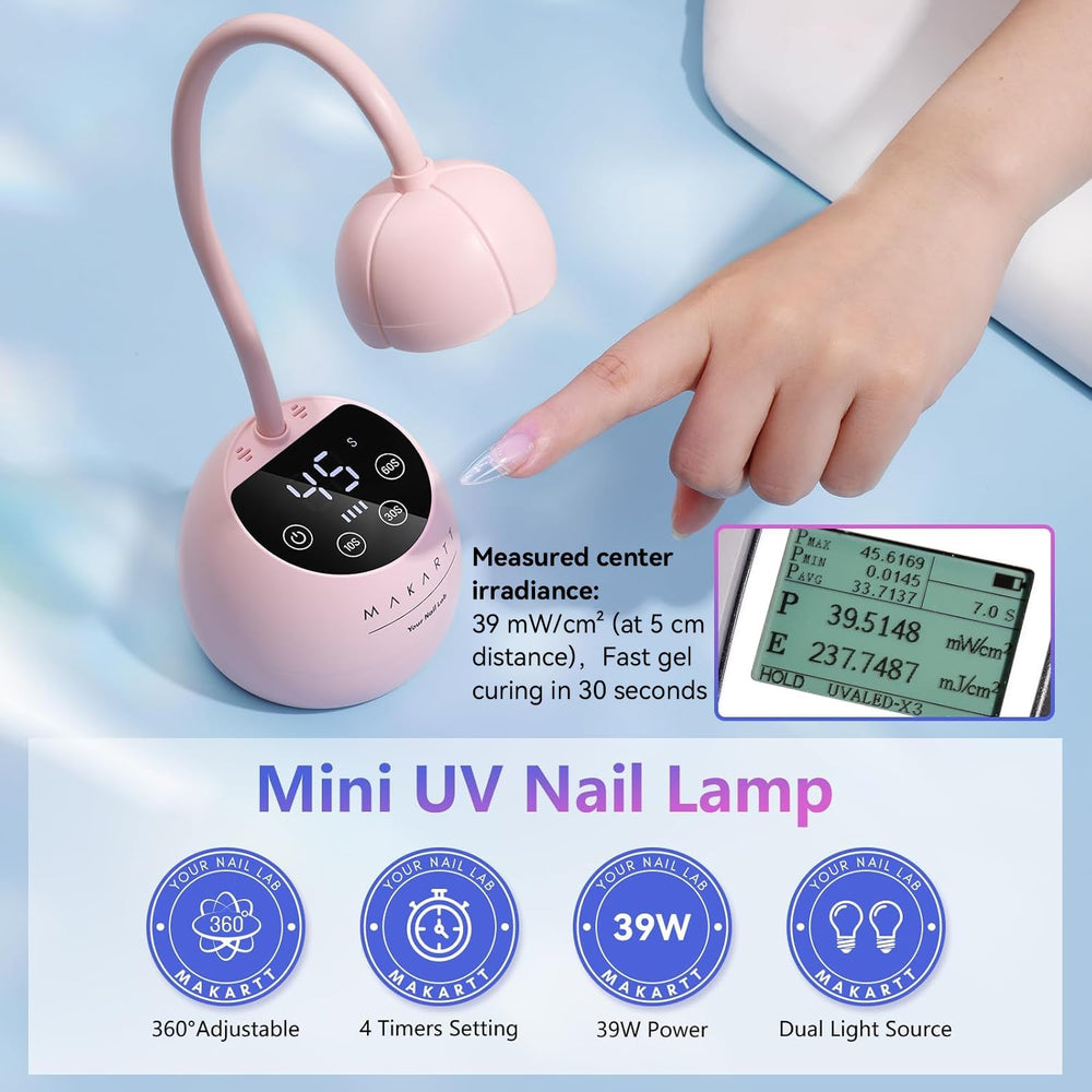 Makartt Nail Lamp with USB charging for convenient recharges on the go.