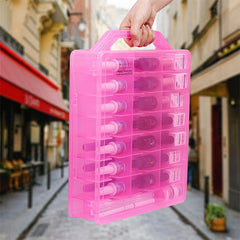 Makartt Nail Polish Organizer eight-dividers layout enables customizable bottle placement.