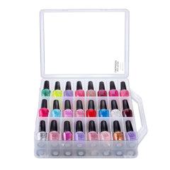 Makartt Nail Polish Organizer front view shows clear color visibility for quick picks