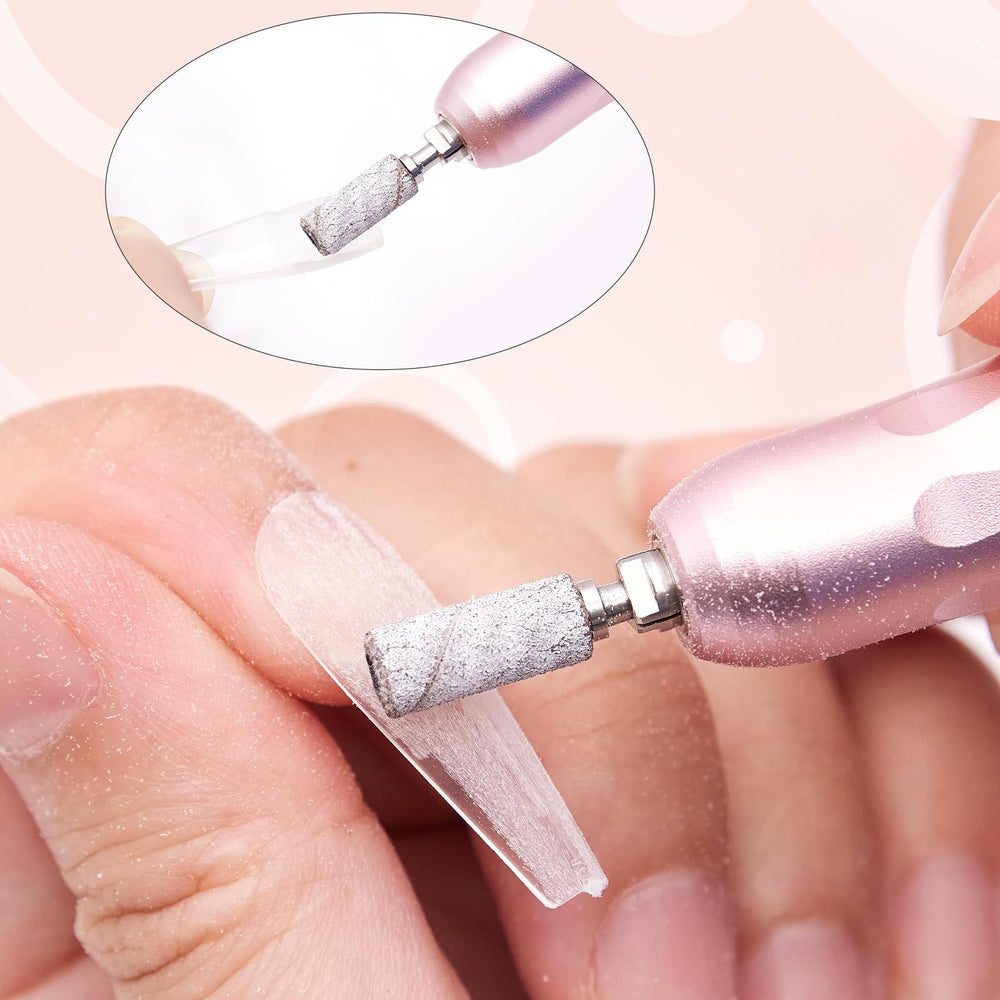 Nail salon scene featuring Makartt sanding bands for professional use.