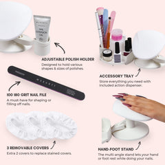 Makartt Nail Stand Polish Trays with slots prevent bottle spills