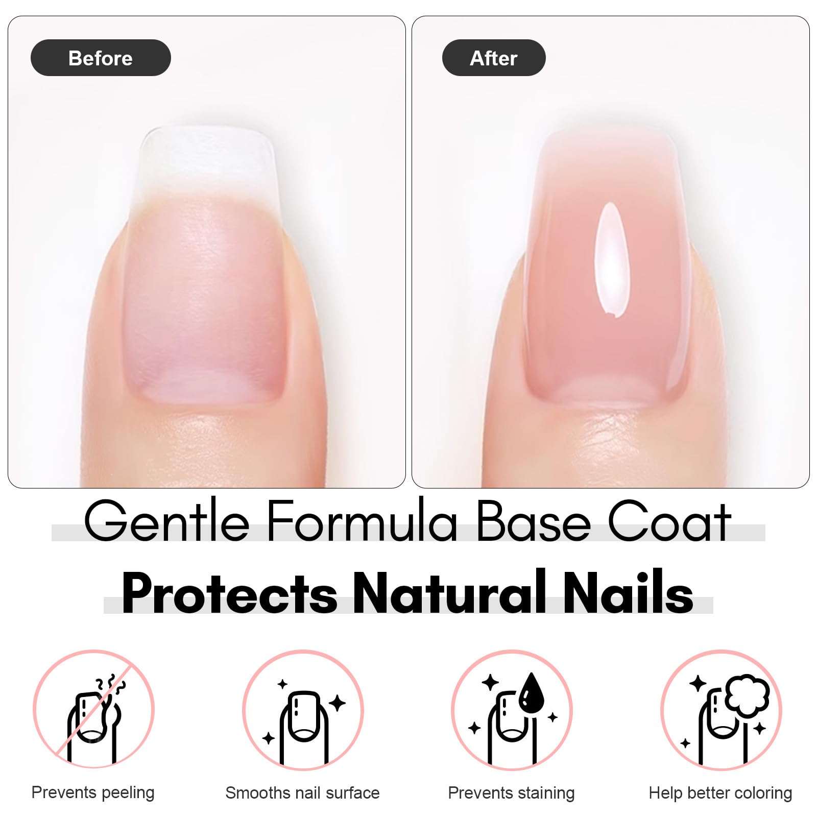 Makartt nails with apex building display natural length and shape.