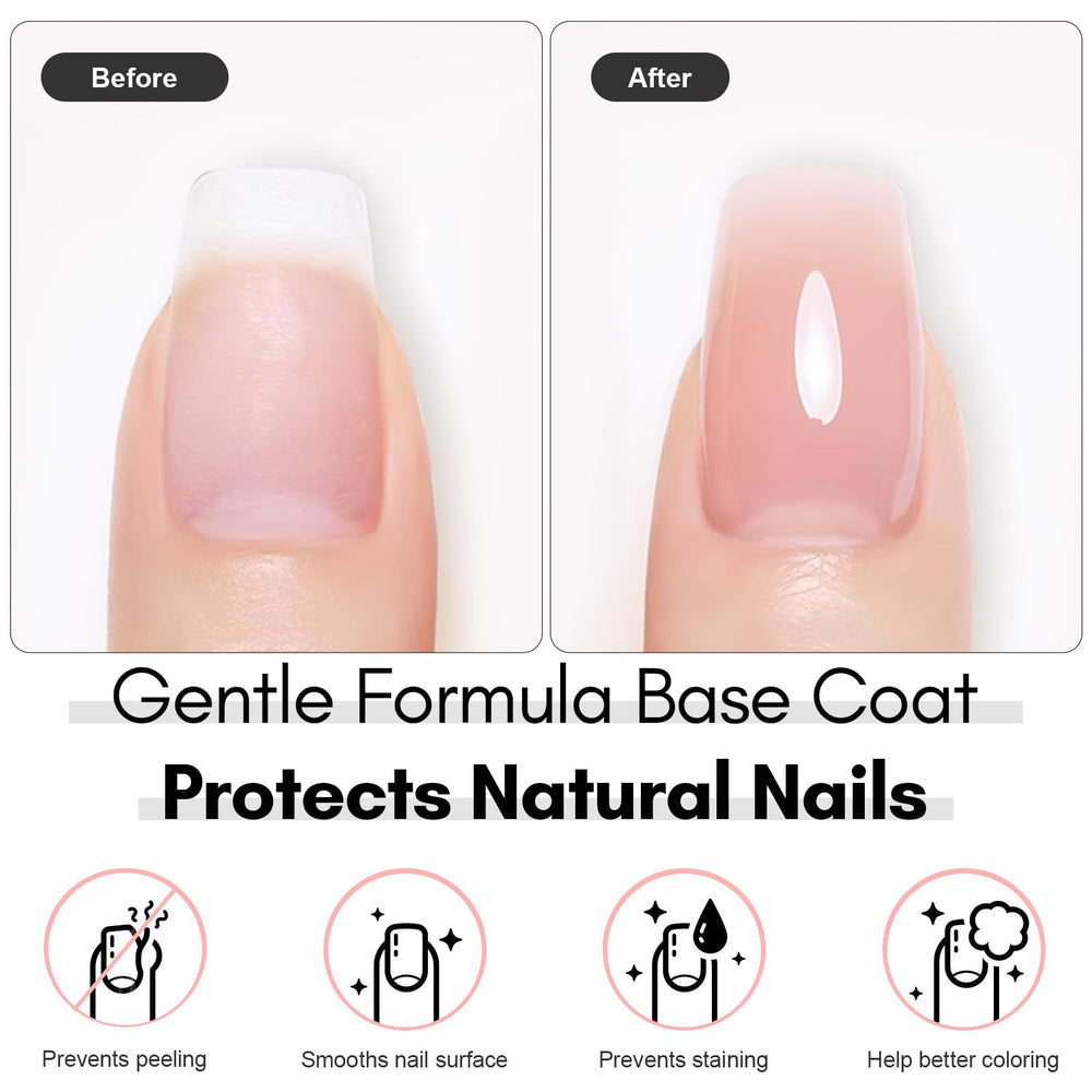 Makartt nails with apex building display natural length and shape.