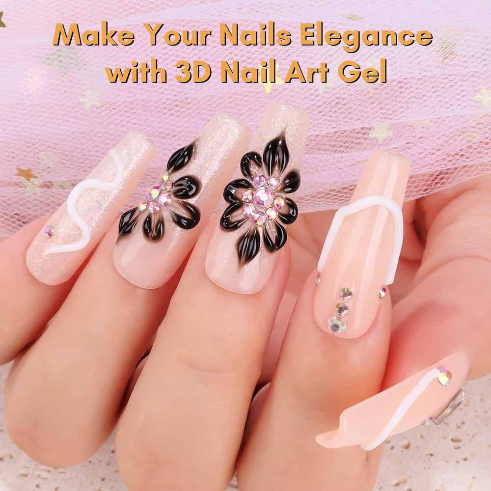 Makartt 3D gel works on natural nails and tips for versatile designs.
