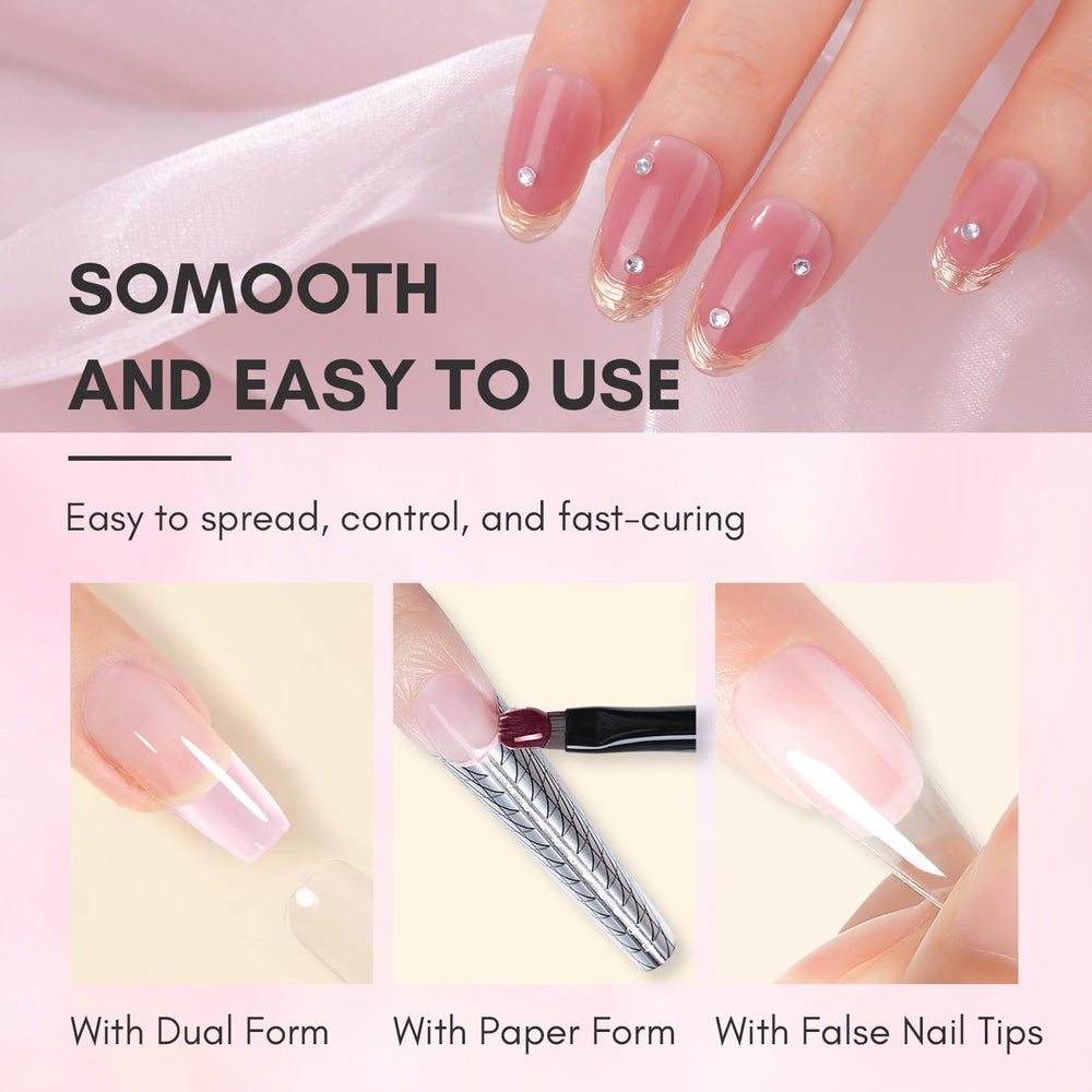 Makartt Poly Nail Gel 3D nail sculpting demonstrates buildable, decorative shapes