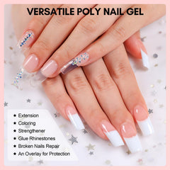 Makartt poly nail gel kit demonstrates long-wear manicure with proper preparation