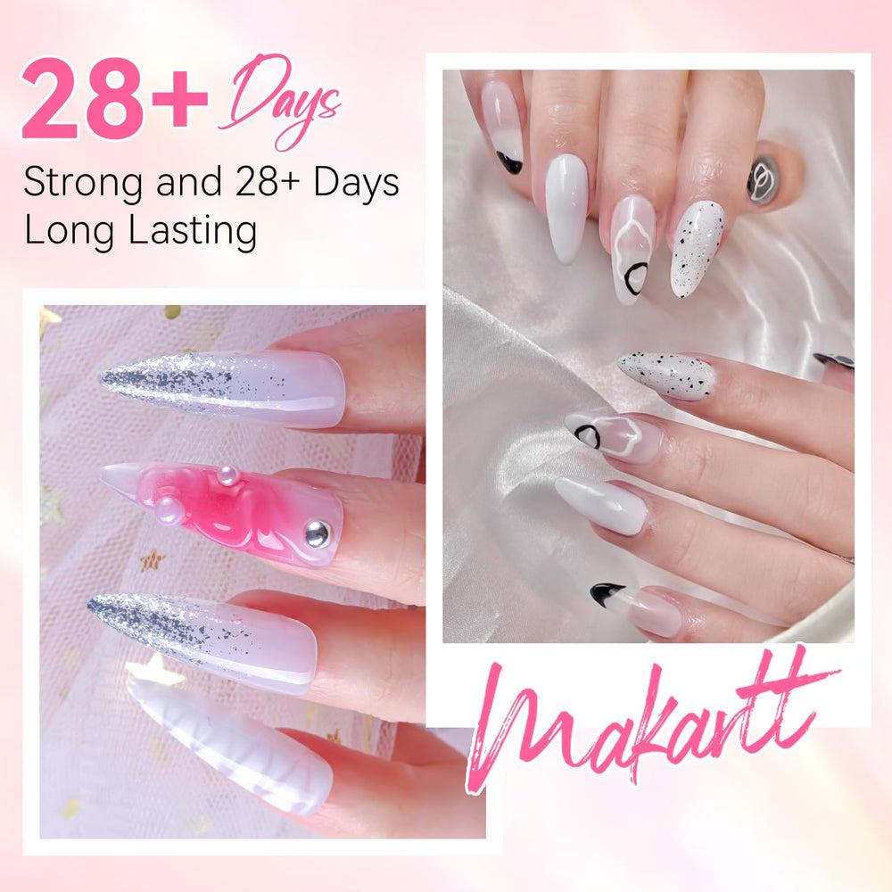 Makartt poly nail gel kit protective base for stronger nails.