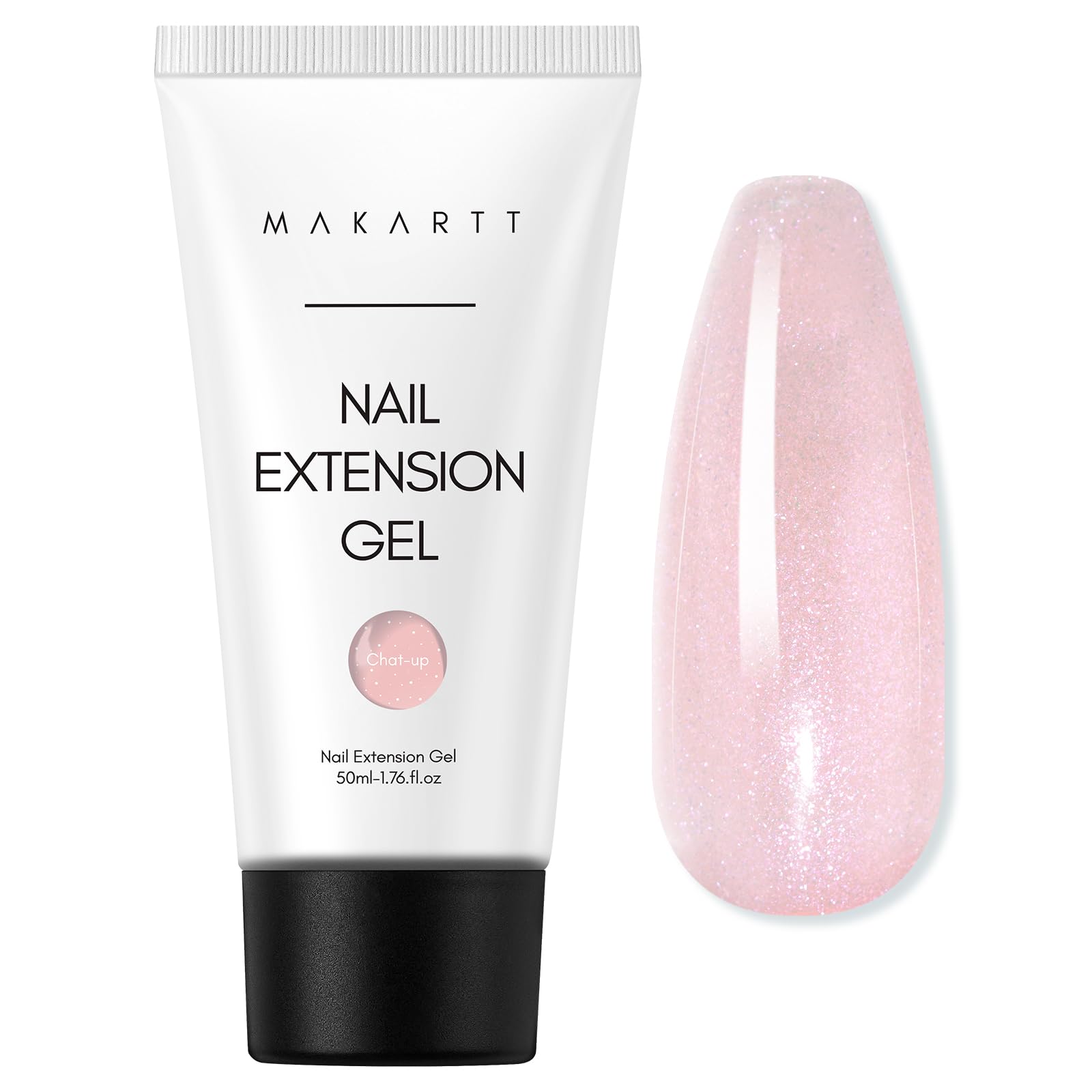 Makartt poly nail gel orange shimmer bottle for smooth extension