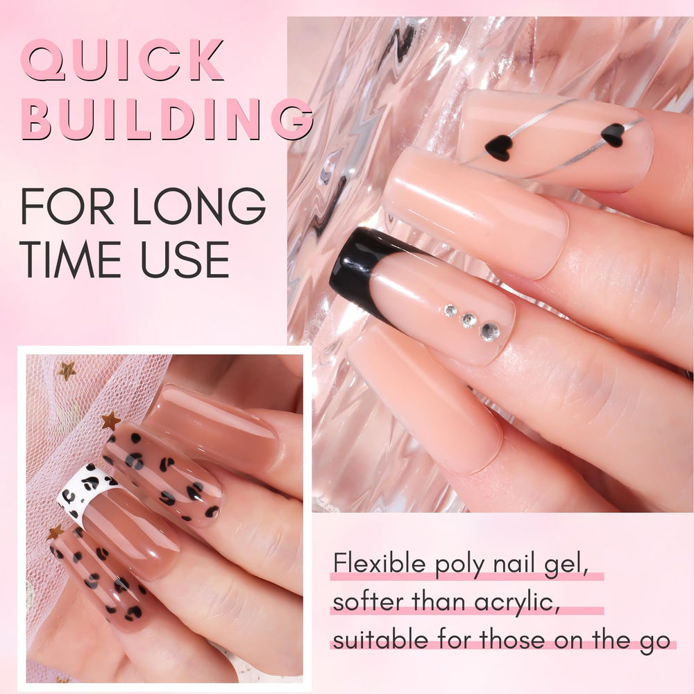 Makartt poly nail gel set removal tips via filing, not soak-off.