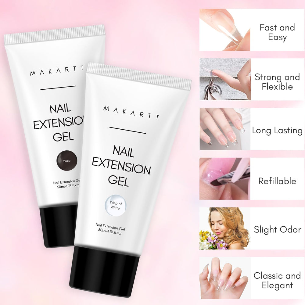 Makartt Poly Nail Gel Set durable finish for long-lasting overlays