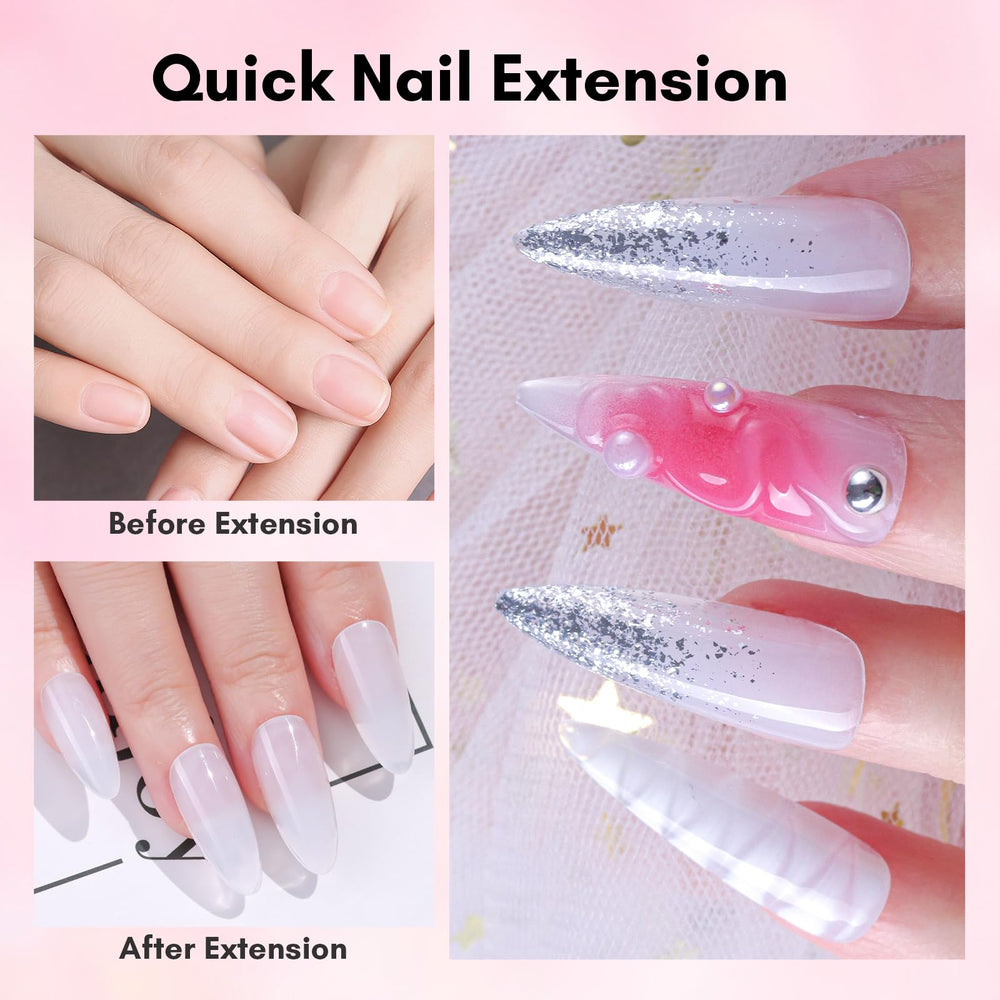 Makartt Poly Nail Gel Set 3D extension sculpting for nail length