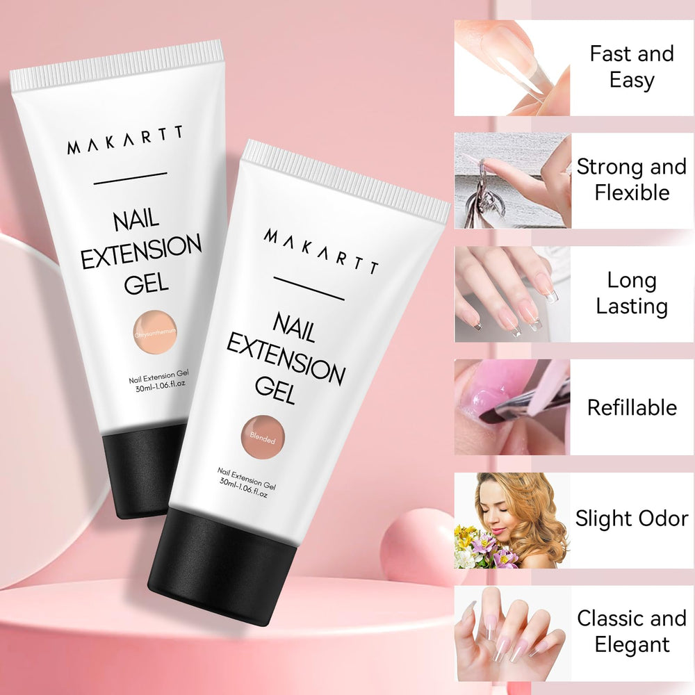 Makartt poly nail gel set extension base for stronger nails.