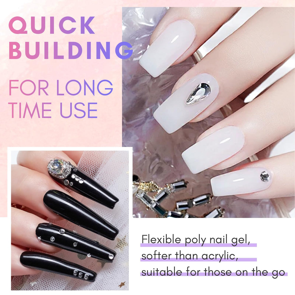 Makartt Poly Nail Gel Set glossy finish to enhance shine and longevity