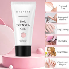 Makartt poly nail gel with slip solution for smooth sculpting