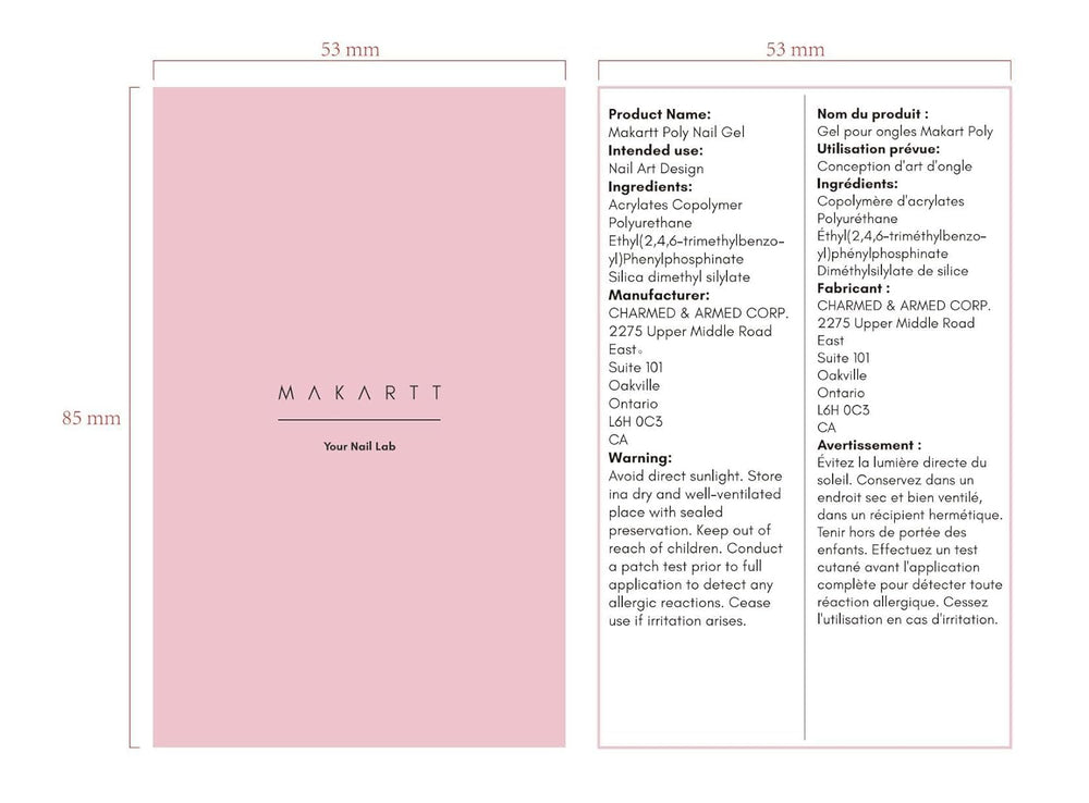 Makartt Poly Nail Gel White 50ML glitter-nails for sparkle effects.