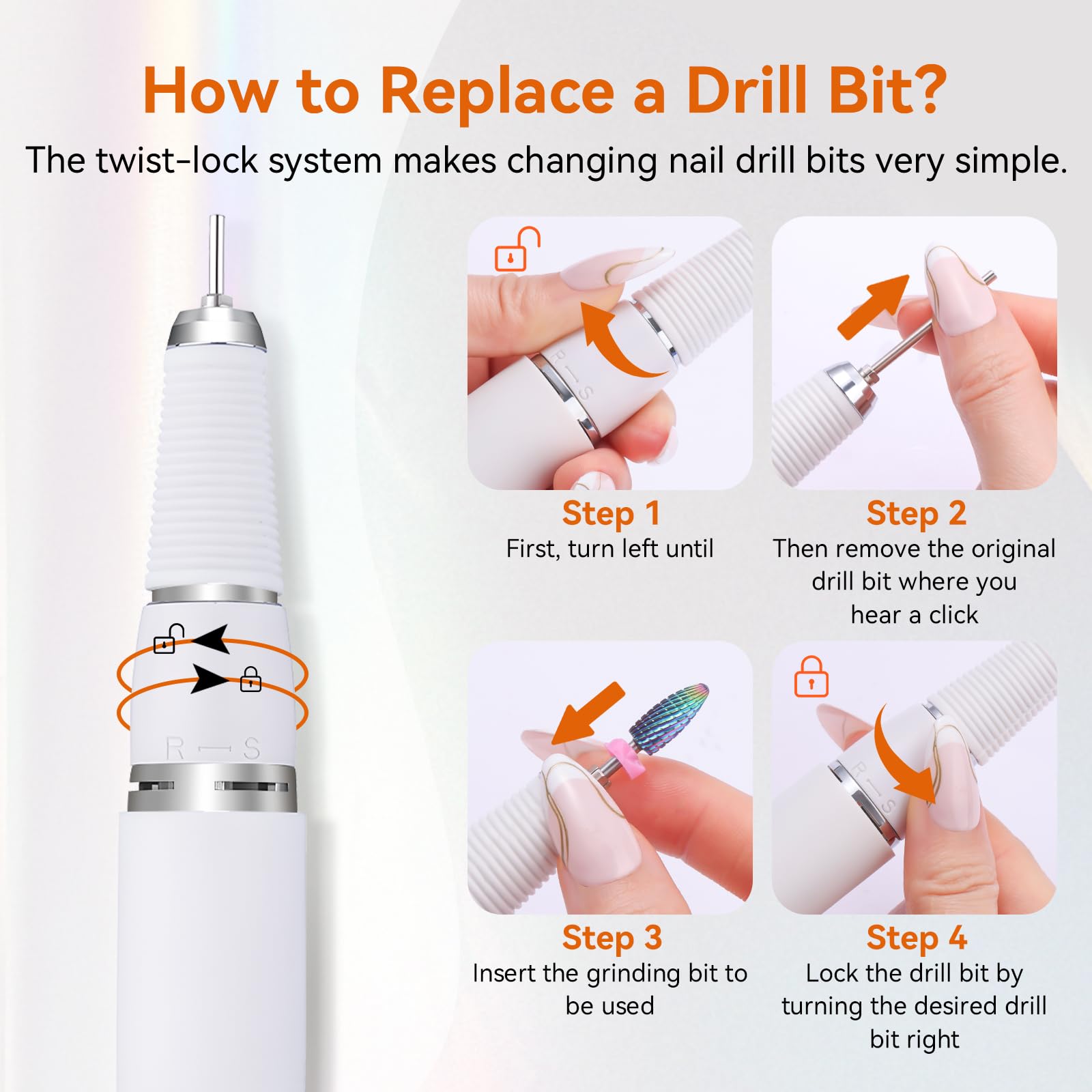 Makartt quiet vibration minimizes noise for comfortable at-home nail sessions.