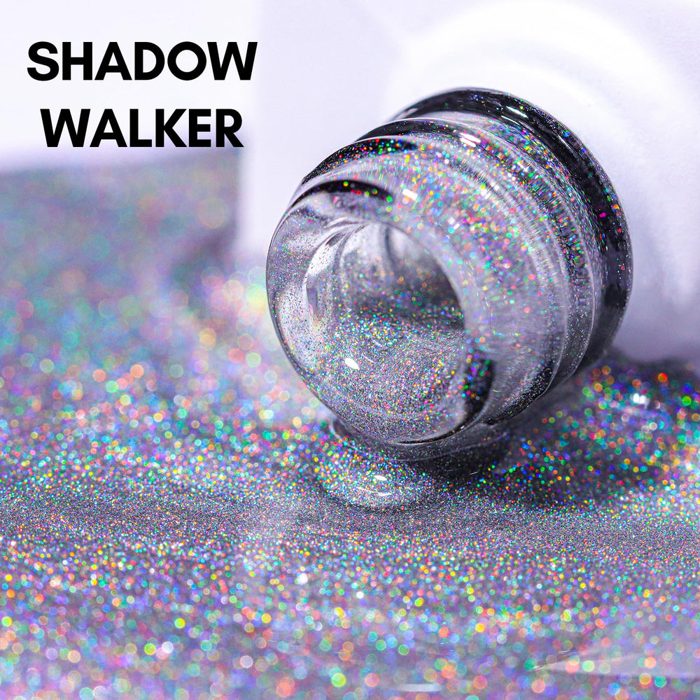 Makartt rainbow laser effect on nails—colors shimmer under different lighting conditions.