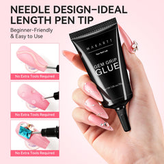 Makartt Rhinestone Glue UV/LED cure for fast, lasting hold