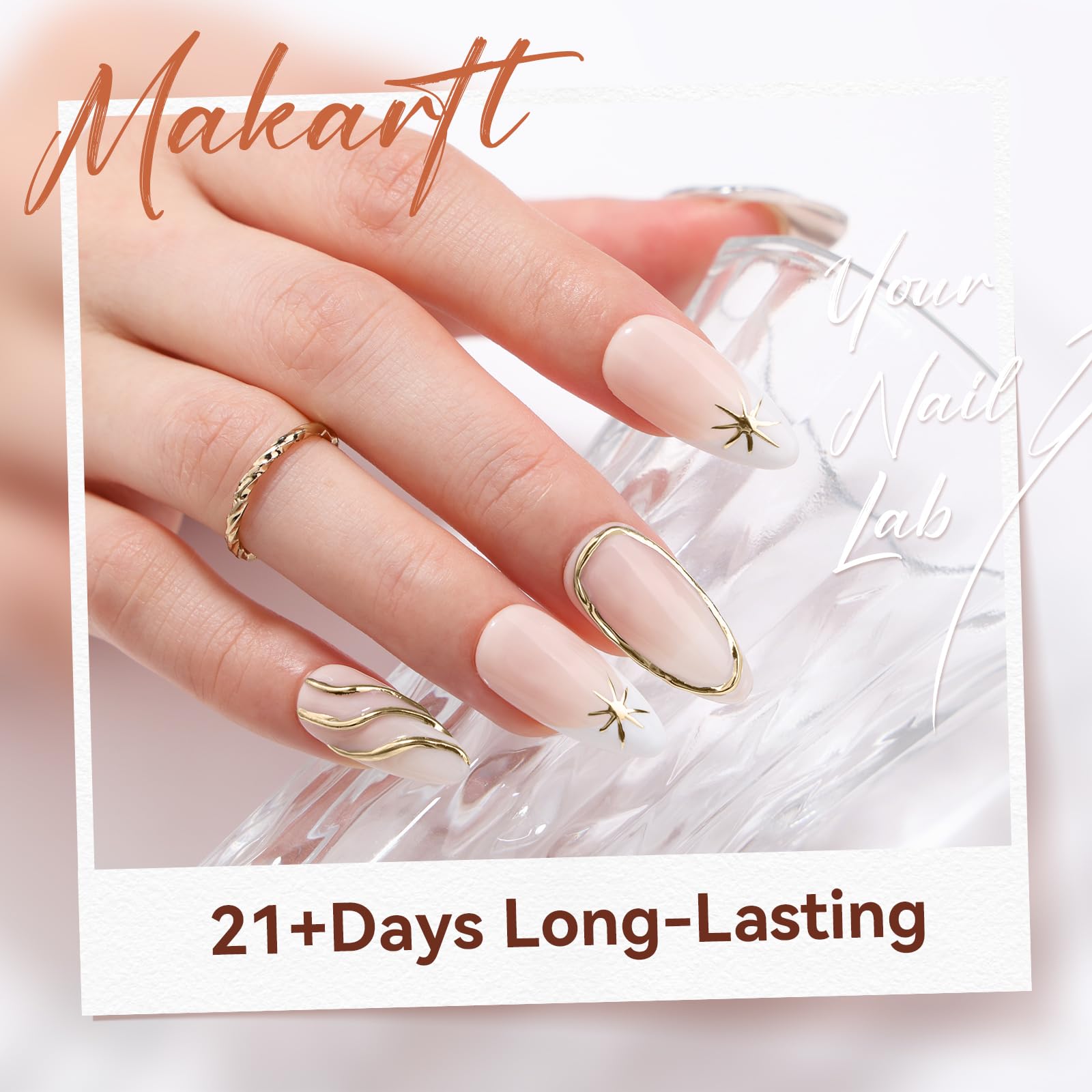 Makartt silver and gold chrome for DIY nail art designs