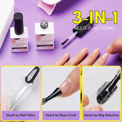 Makartt slip solution for poly nail gel eases shaping and precision.