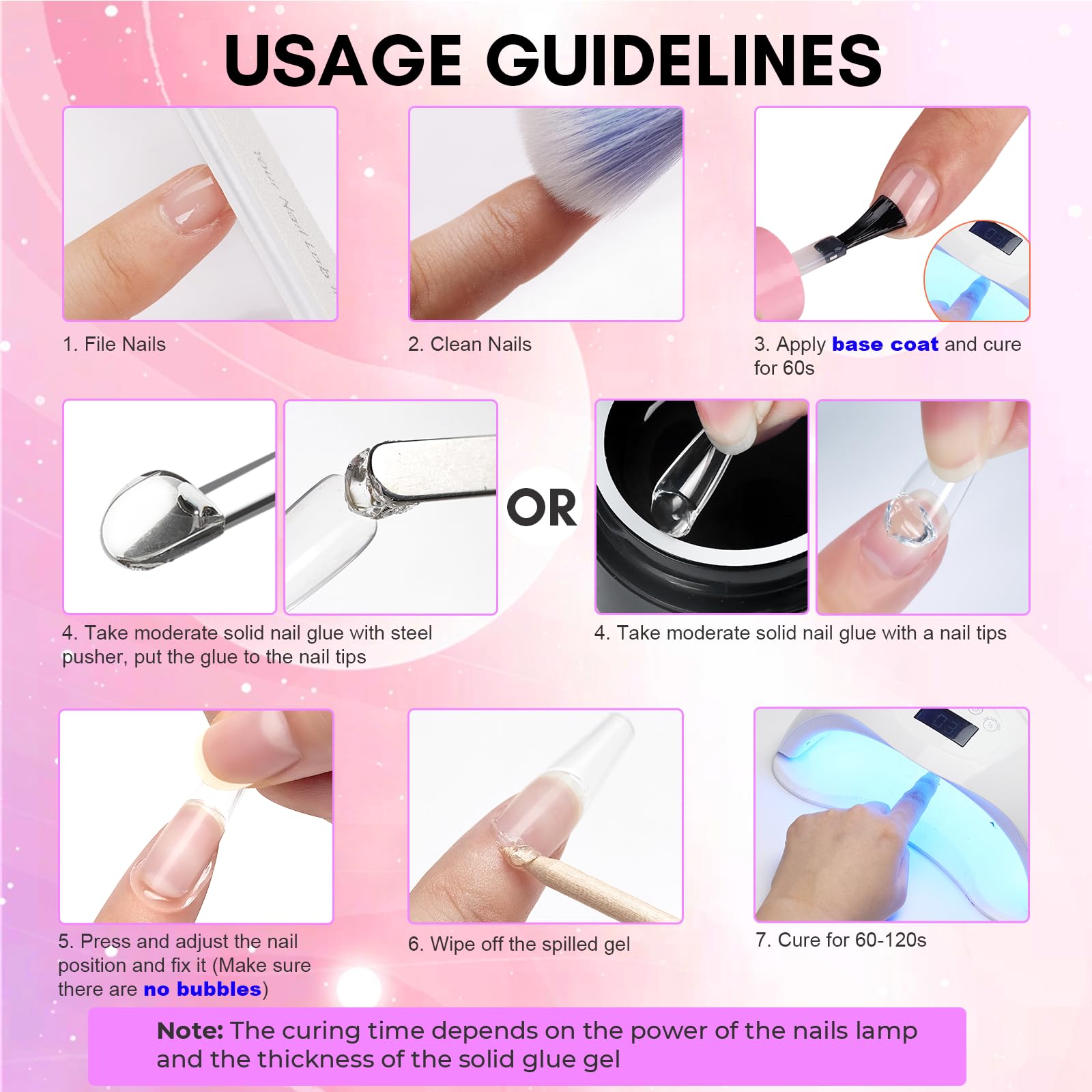 Makartt Solid Nail Glue Gel shown warming in water for easy handling in cold.