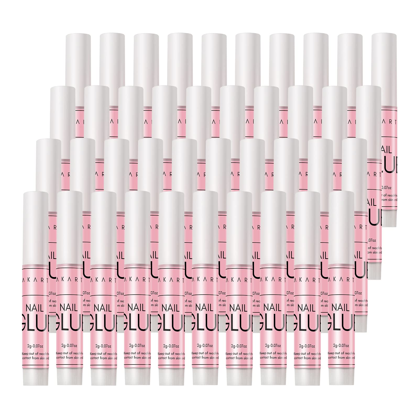 Makartt nail glue bottle closeup demonstrates fast-drying bonding for strong nails