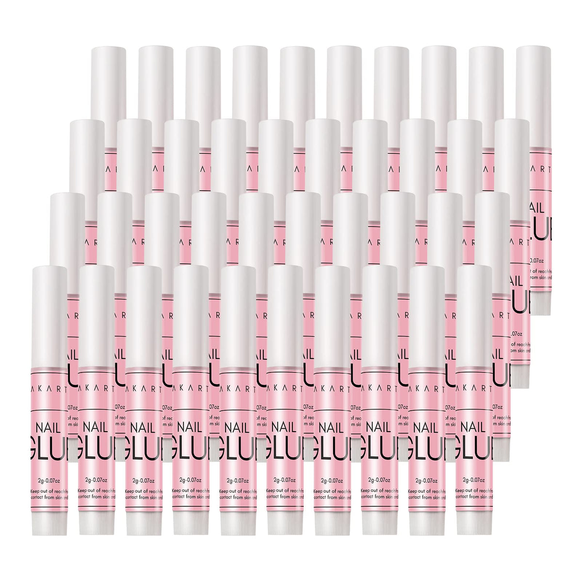 Makartt nail glue bottle closeup demonstrates fast-drying bonding for strong nails