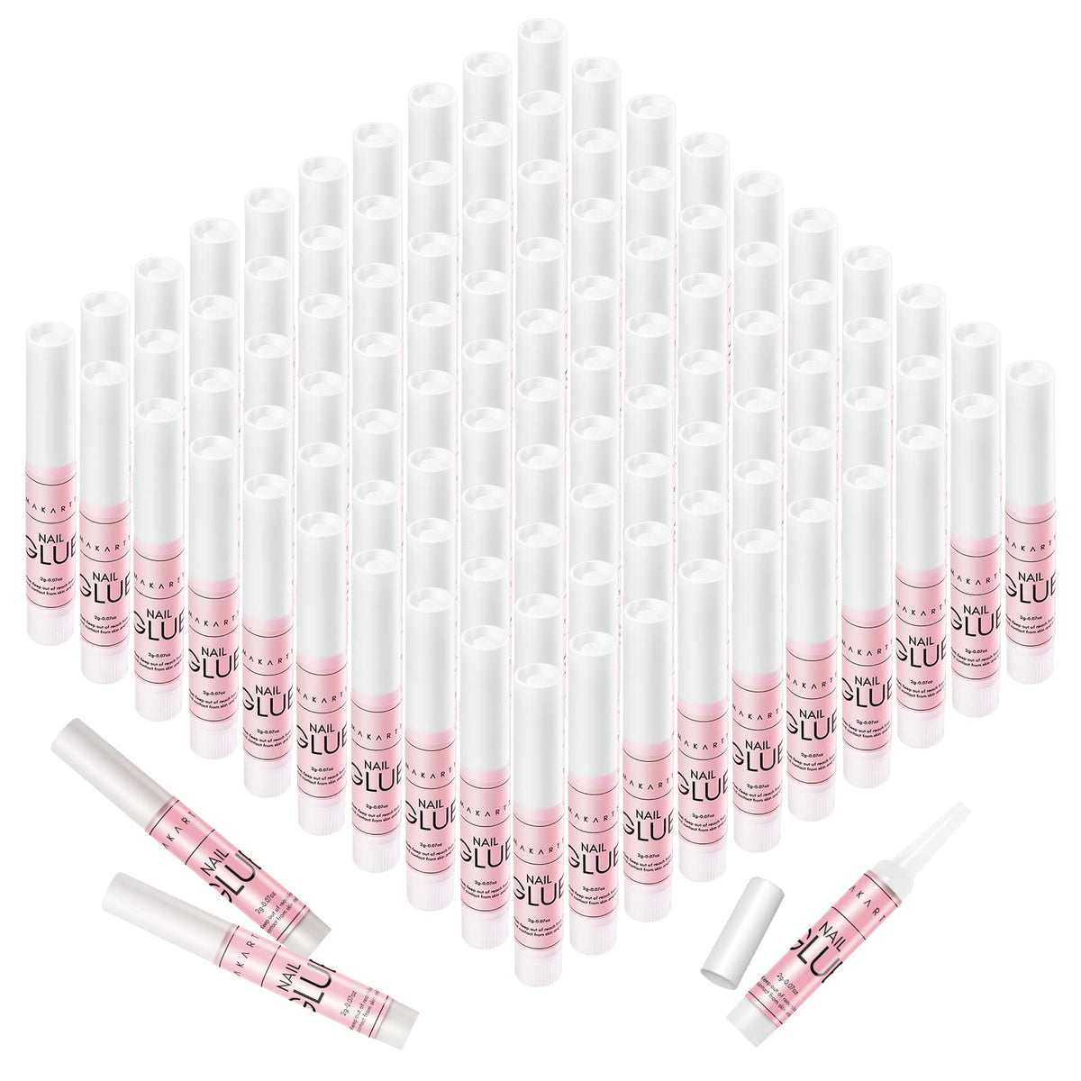 Makartt super strong nail glue packaging shows professional-grade adhesive for long-lasting bond.